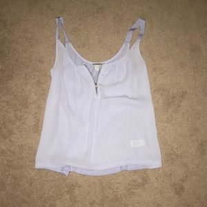 Express periwinkle zip up tank